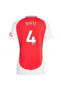 Arsenal Ben White #4 Voetbaltruitje Thuis tenue Dames 2024-25 Korte Mouw